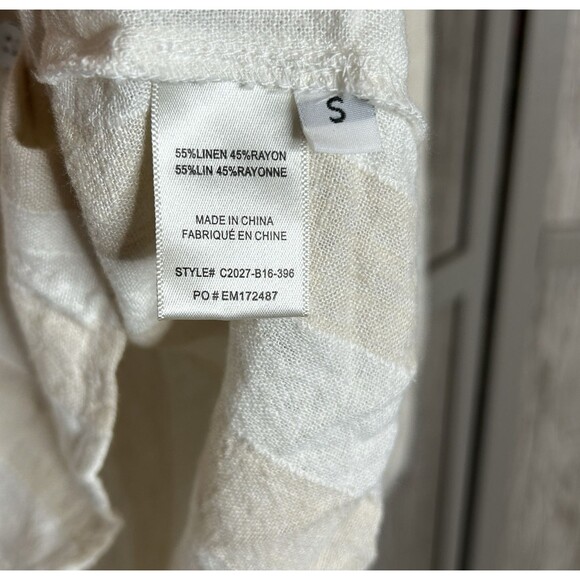 Cloth & Stone Shirt Small Top Button Up Long Sleeve Linen Blend Size S - Picture 3 of 7